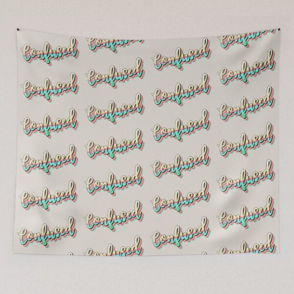 Item preview, Distressed Retro CONFUSED slogan designed and sold by TrulyEpoque.
