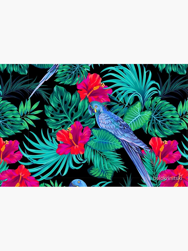 Thumbnail 4 of 4, Zipper Pouch, blue macaw parrots. designed and sold by belokrinitski.