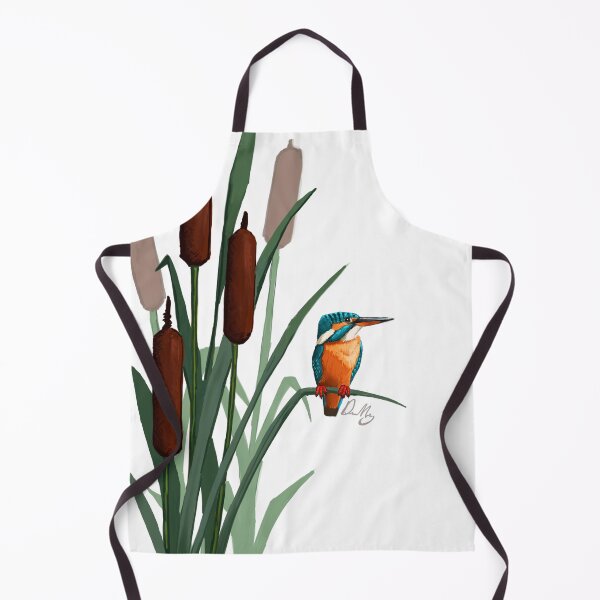Item preview, Common Kingfisher on Reed Mace designed and sold by DHeyDesigns.