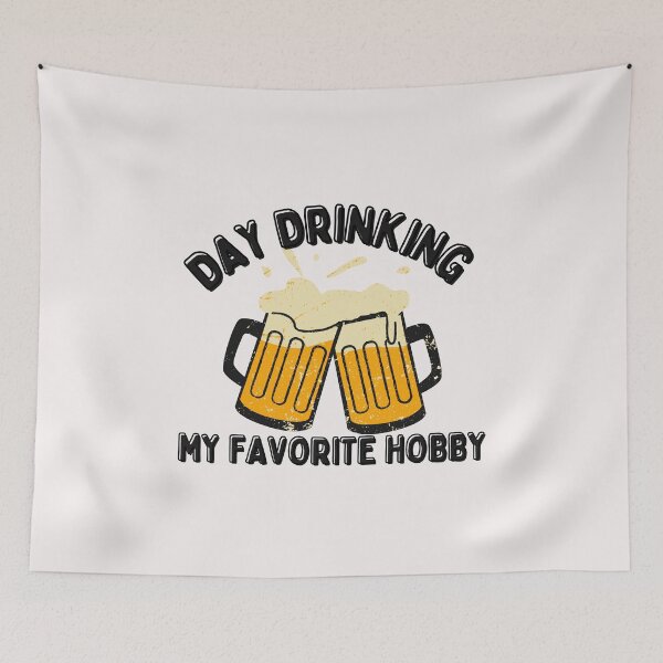 Item preview, Retro Drinking My Favorite Hobby Art Designs designed and sold by Manilyn0907.