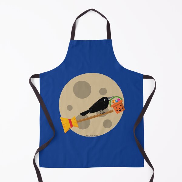 Item preview, Halloween: Crow Riding a Broom on a Full Moon designed and sold by BirdAtWork.