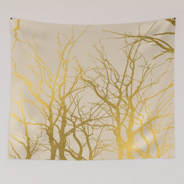 Item preview, Gold Tree Branches Pattern Beige Background designed and sold by idovedesign.
