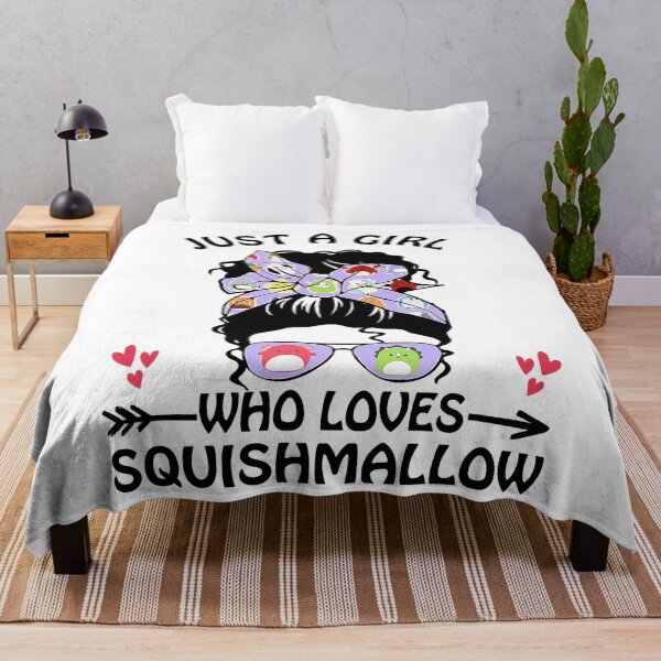 Just A Girl Who Loves Squishmallow Throw Blanket