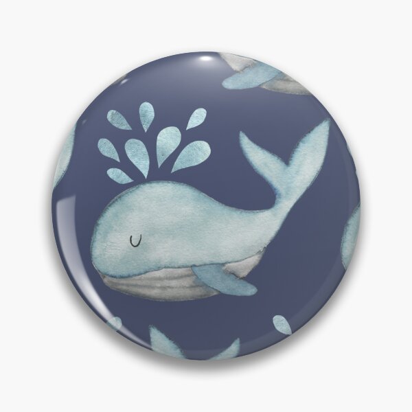 Item preview, Watercolor Whales - Under the Sea - Blue designed and sold by Ashleigh Fish.