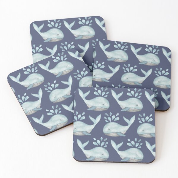 Item preview, Watercolor Whales - Under the Sea - Blue designed and sold by Ashleigh Fish.