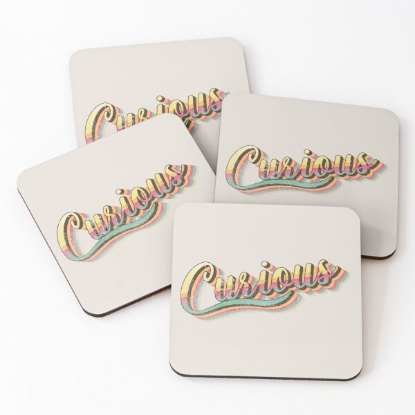 Item preview, Distressed Retro CURIOUS slogan designed and sold by TrulyEpoque.