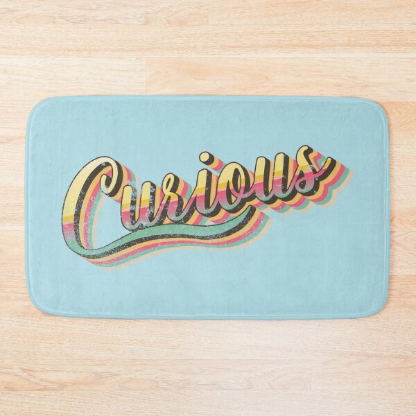 Item preview, Distressed Retro CURIOUS slogan designed and sold by TrulyEpoque.