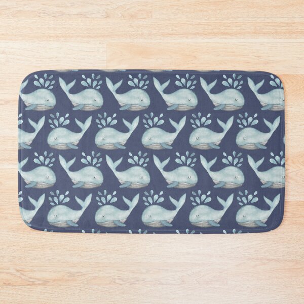 Item preview, Watercolor Whales - Under the Sea - Blue designed and sold by Ashleigh Fish.