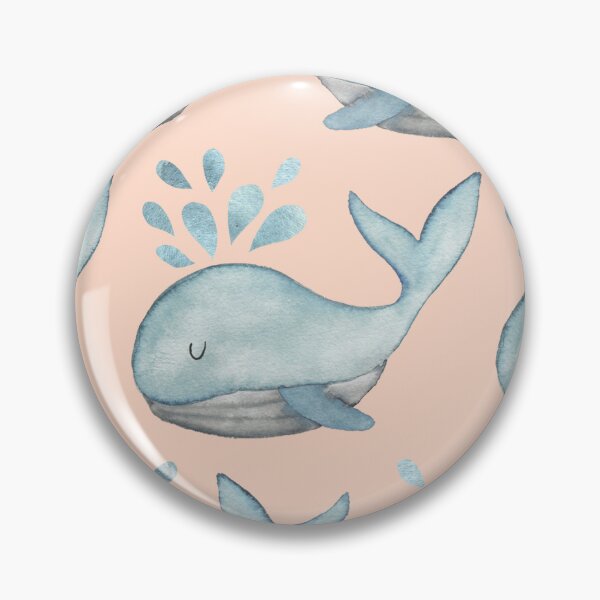 Item preview, Watercolor Whales - Under the Sea - pink designed and sold by Ashleigh Fish.