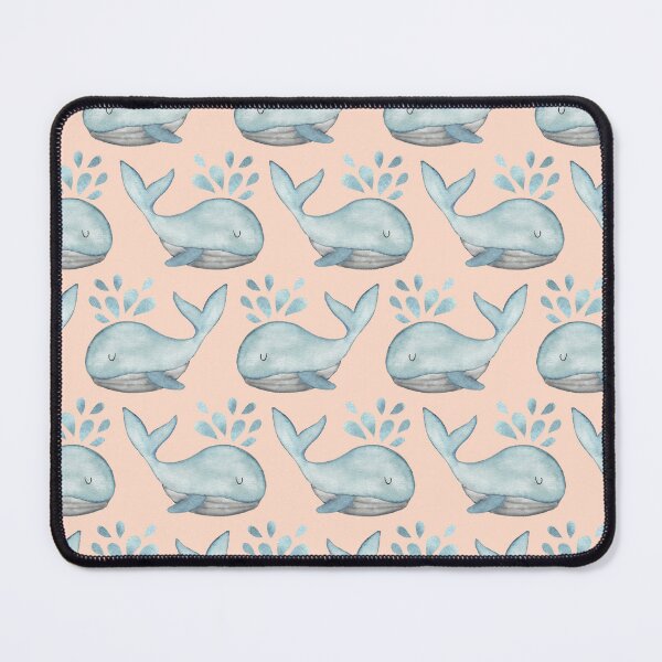 Item preview, Watercolor Whales - Under the Sea - pink designed and sold by Ashleigh Fish.