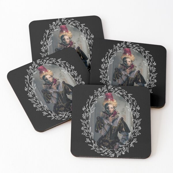 Item preview, Dark Masquerade Queen in a White Leaf Frame  designed and sold by CreativNode.