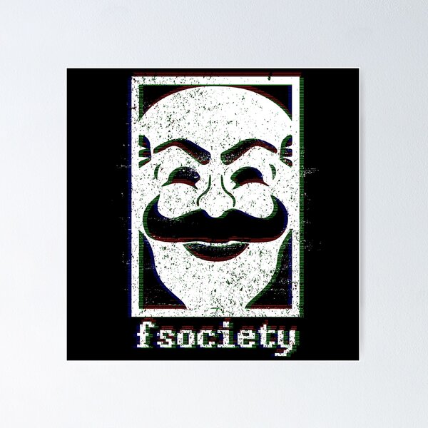 Smoky Design mr robot fsociety wallpaper Poster Price in India