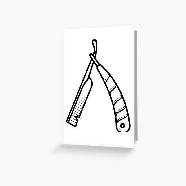 Straight Razor Greeting Cards Redbubble