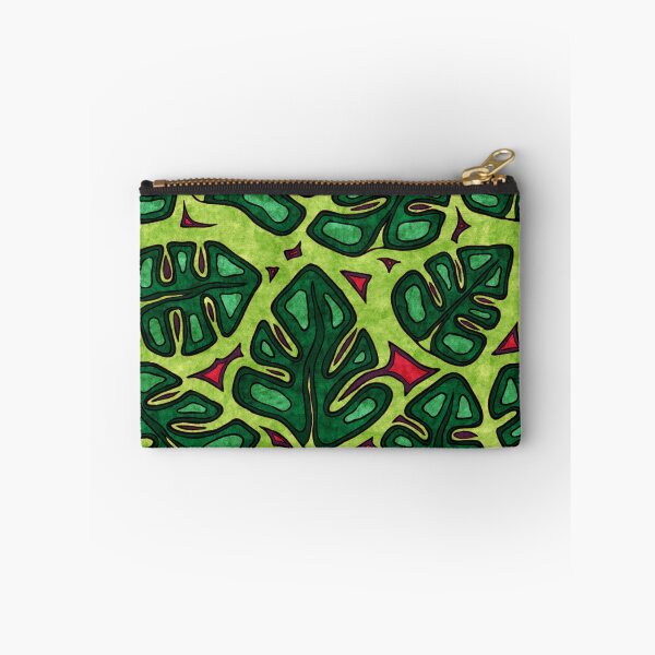 Item preview, Jungle leaves foliage, bright green monstera leaves pattern designed and sold by NadiaChevrel.