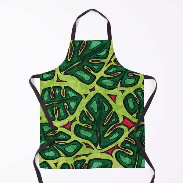 Item preview, Jungle leaves foliage, bright green monstera leaves pattern designed and sold by NadiaChevrel.