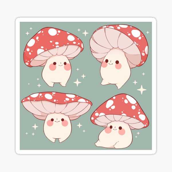 Item preview, Cute mushroom friends designed and sold by Rihnlin.