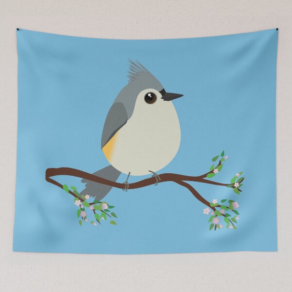 Item preview, Cute egg shaped tufted titmouse designed and sold by Bwiselizzy.