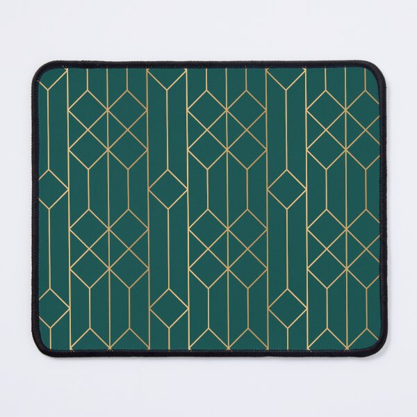 Item preview, Emerald Green Gold Modern Geometric Pattern designed and sold by Vic Torys ☆.