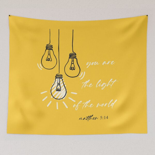 Item preview, You Are The Light of The World (Yellow) Spiral Notebook designed and sold by crafts-gift.