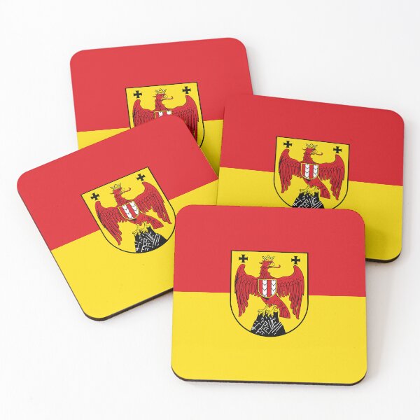 Item preview, Flag of Burgenland, Austria with Coat of Arms designed and sold by Freihalt.