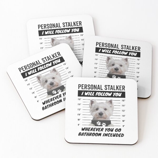 Item preview, Personal Stalker Dog – West Highland White Terrier designed and sold by More Cute Dogs.