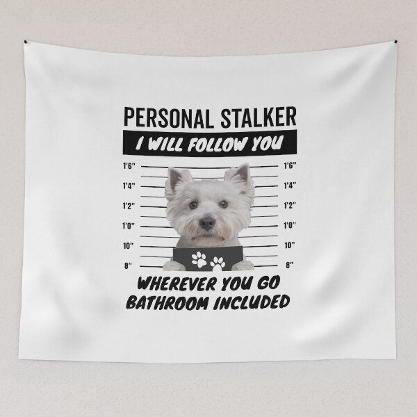 Item preview, Personal Stalker Dog – West Highland White Terrier designed and sold by More Cute Dogs.