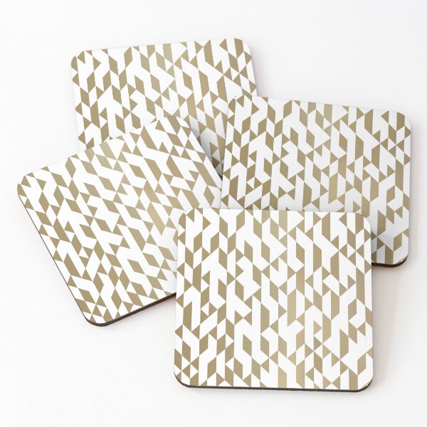Item preview, Abstract Geometric Pattern White and Gold designed and sold by meggydesigns.