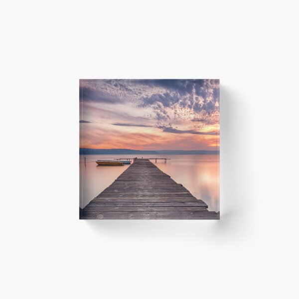 Item preview, Panoramic,sunset dock,cottage dock,Sunrise dock,dock sunrise,sunrise dock scene,metal photo prints,picture on metal,metal art prints,metal picture prints designed and sold by eyesight4vision.