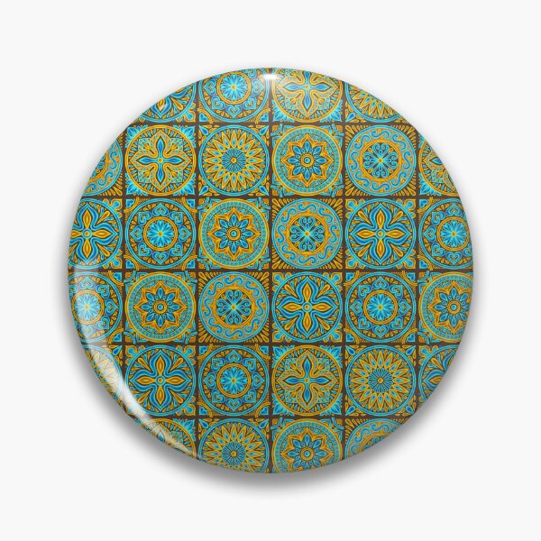 Item preview, Shades of Blue, yellow and green Moroccan Tiled Pattern- Moroccan Decor designed and sold by AppareIIndustry.