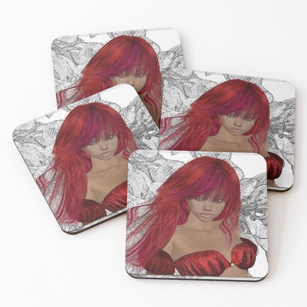 Item preview, Red Velvet Fairy, fantasy art designed and sold by LoneAngel.