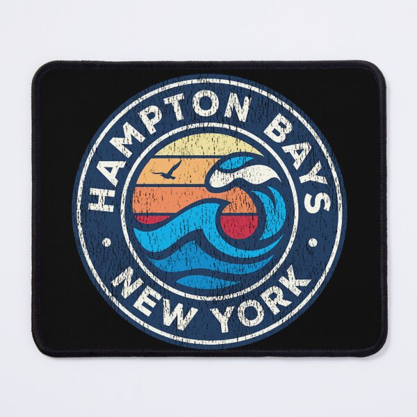 Item preview, Hampton Bays New York NY Vintage Nautical Waves Design designed and sold by maximjki.