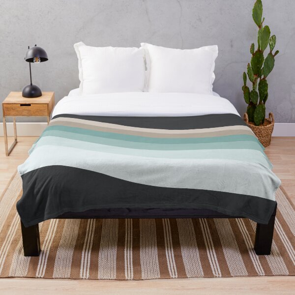Item preview, Turquoise Colorful Minimalist Retro Wavy Stripes designed and sold by LiquidWing.