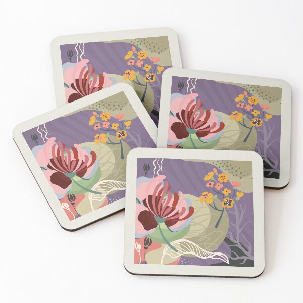 Item preview, Abstract Colourful Flowers 21 designed and sold by simplydesignart.