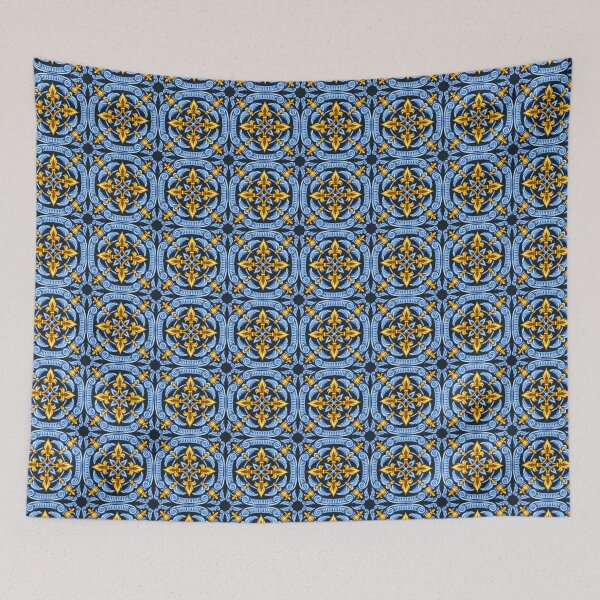 Item preview, Blue ad Yellow Moroccan Art Tiled Pattern - Moroccan Decor designed and sold by AppareIIndustry.