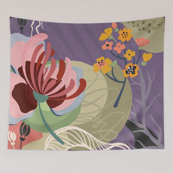 Item preview, Abstract Colourful Flowers 21 designed and sold by simplydesignart.