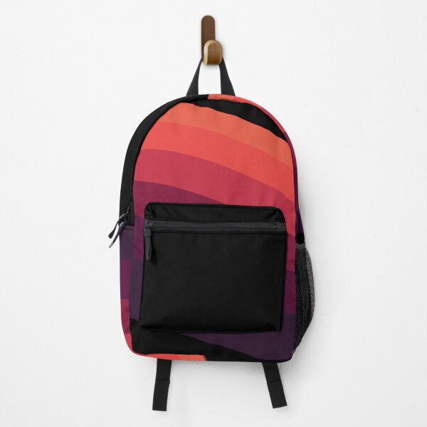 Item preview, Dark Red Colorful Minimalist Retro Wavy Stripes designed and sold by LiquidWing.