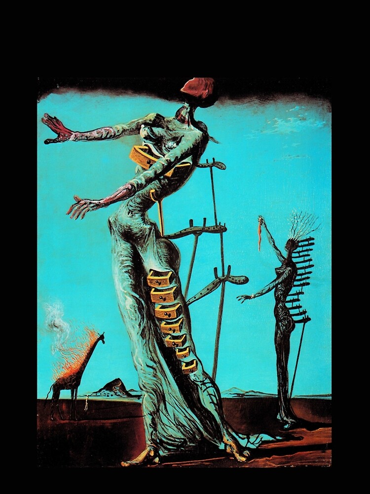 Salvador Dali Burning Giraffe Surreal Famous Painters by tanabe