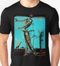Salvador Dali Burning Giraffe Surreal Berühmte Maler Slim Fit T-Shirt