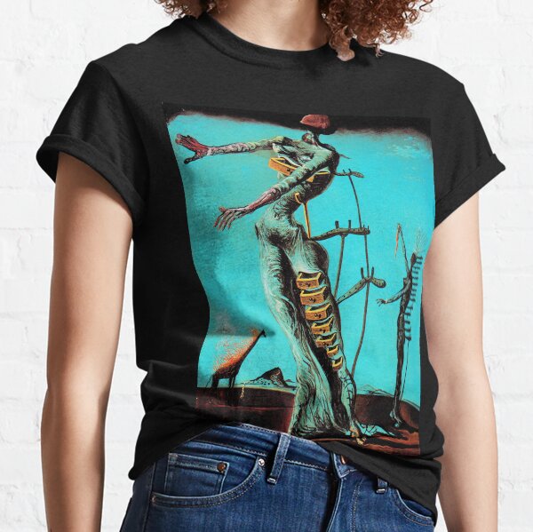 Salvador Dali Burning Girafe Peintres célèbres surréalistes T-shirt classique