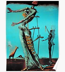 Salvador Dali Burning Giraffe Surreal Berühmte Maler Poster