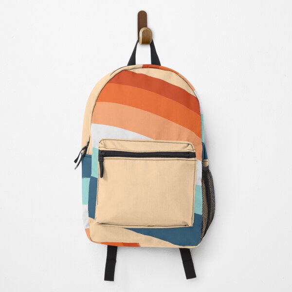 Artikelvorschau, Blau Orange Rot Bunte Minimalistische Retro Wellen Streifen    entworfen und verkauft von LiquidWing.