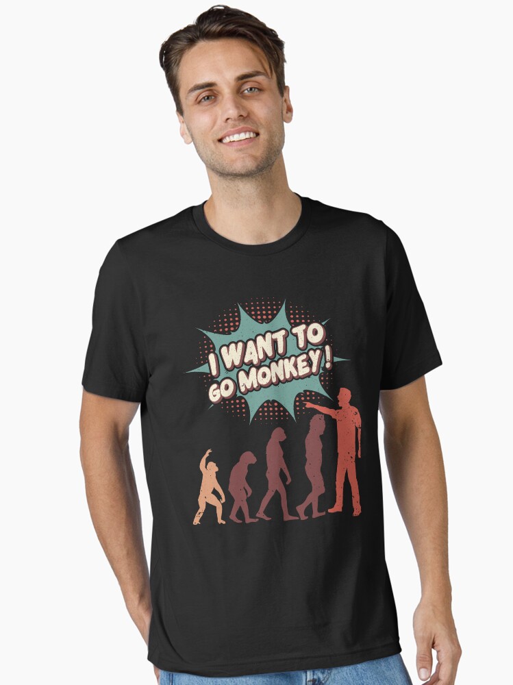 Thumbnail 1 of 7, Essential T-Shirt, I Want To Go Monkey designed and sold by v-nerd.