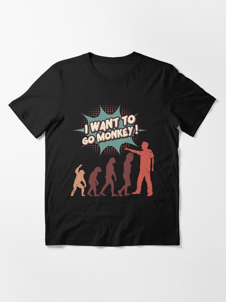 Thumbnail 3 of 7, Essential T-Shirt, I Want To Go Monkey designed and sold by v-nerd.