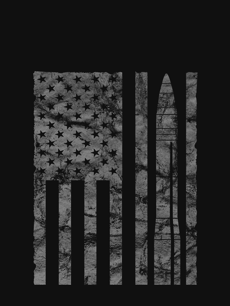 Minuteman Iii Icbm Missile Vintage Flag T-Shirt Minuteman Iii Icbm Missile Vintage Flag T-Shirt