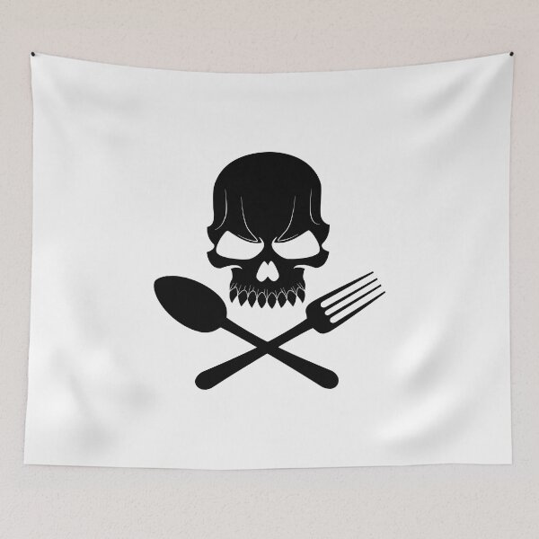 Item preview, Skull and Utensils designed and sold by lerdoberdo.