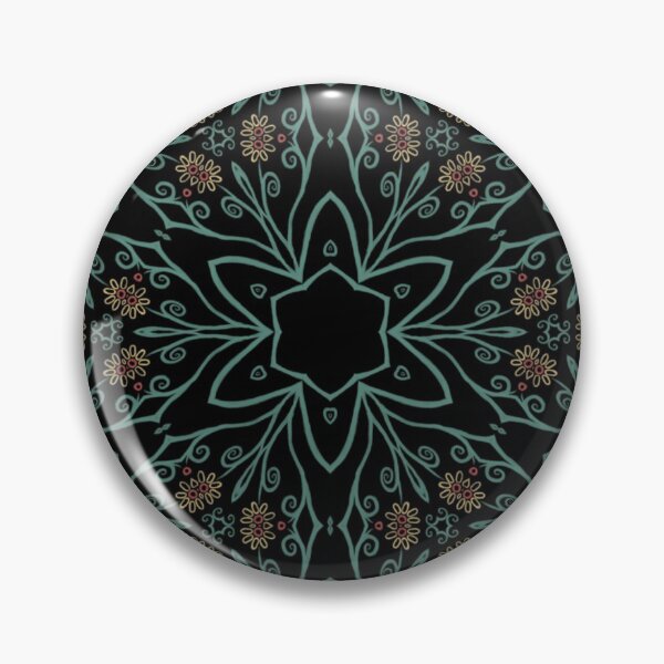 Item preview, Painted Kaleidoscopic Floral Pattern Design on Black designed and sold by Peter Hertzberg.