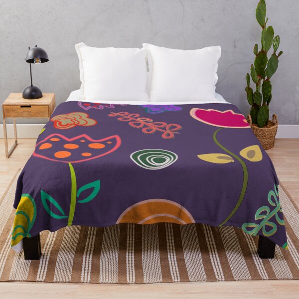 Aperçu de l'œuvre Fleurs sur fond violet créée et vendue par lalylaura.