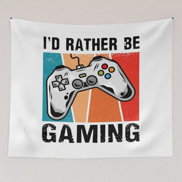 Item preview, I'd rather be gaming funny retro video game life  designed and sold by Majesticoo.