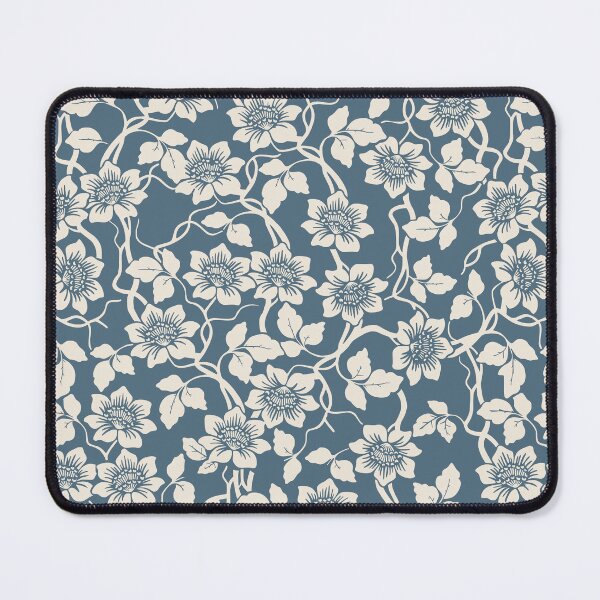 Item preview, Heritage Floral Pattern Avio Blue designed and sold by nouveaudecor.