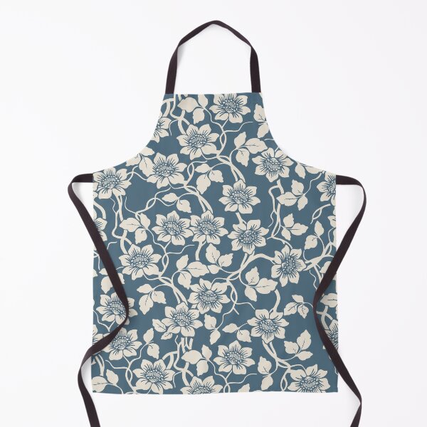 Item preview, Heritage Floral Pattern Avio Blue designed and sold by nouveaudecor.